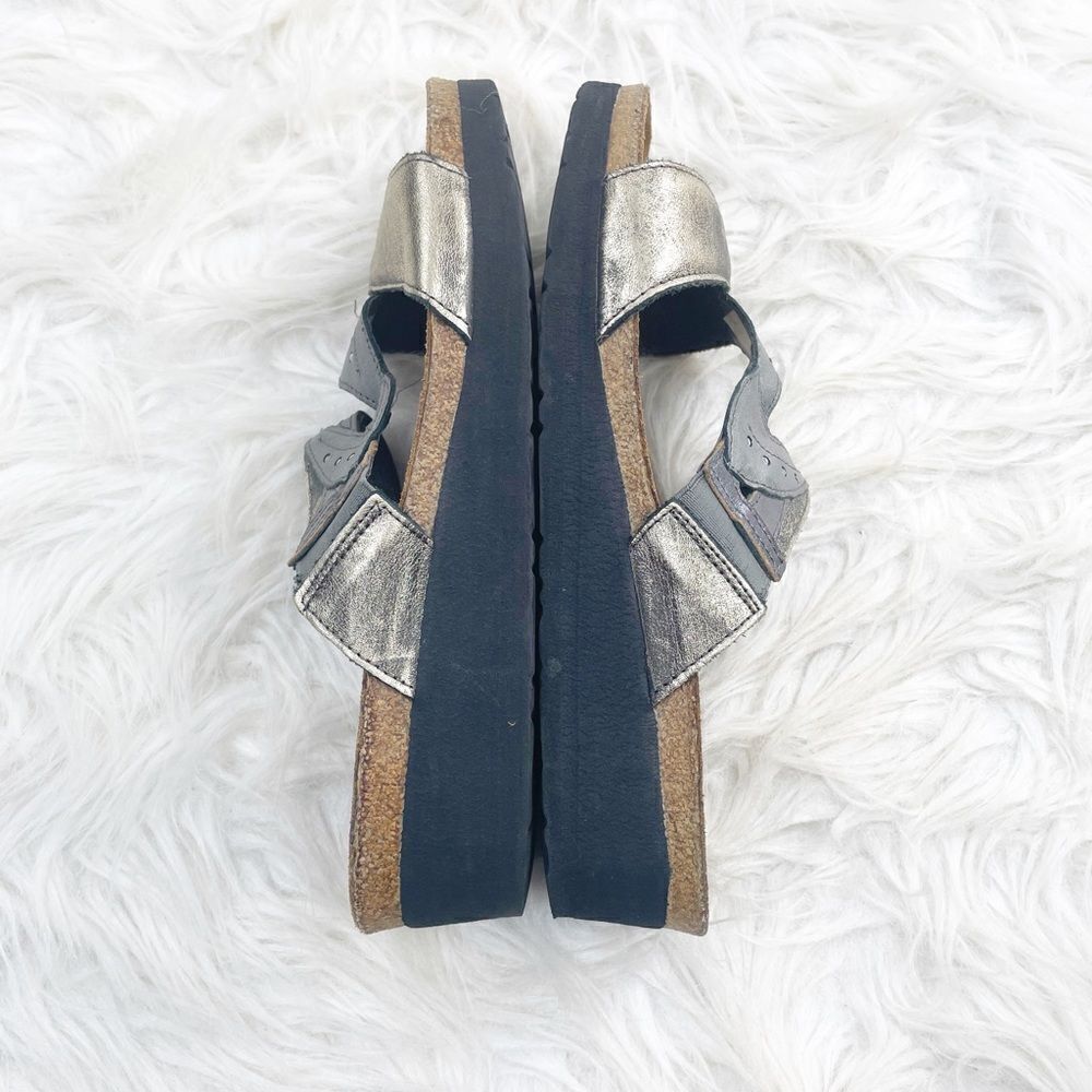 Naot Kimberly Metallic Leather Rhinestone  Cork Sandals - Picture 8 of 11